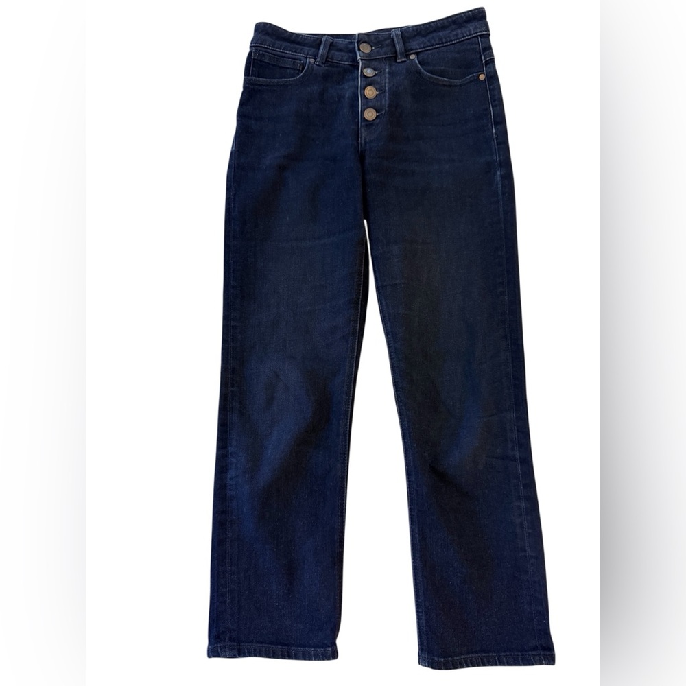 prAna Dark Wash High Rise Button Fly Straight Leg Jeans Size 2/26